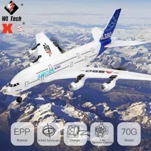 WLtoys XK Airbus A380 Rc Airplane 2.4G Three Channels Back Push Dual Power Gliding Electric Rc Plane Toys For Kids Adults A120