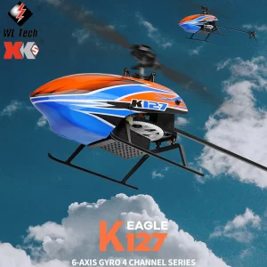 WLtoys New XK K127 RC Helicopter 4CH 6-Axis Gyroscope 2.4G Radio Flybarless RC Helicopters Flying Drone Toys Gift Model Rc Plane