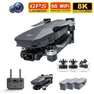 2022 New KF101 GPS Drone Profesional 4K HD Camera Drone 5G Wifi 3-Axis Gimbal EIS Anti-Shake FPV Drones RC 1500M Quadcopter Toys